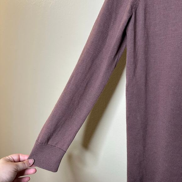 COS Womens Size Small Mixed Media Mauve Brown Pink Wool Poly Sweater Top Staple - Picture 3 of 7
